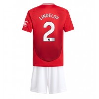 Dres Manchester United Victor Lindelof #2 Domaci za djecu 2024-25 Kratak Rukav (+ kratke hlače)